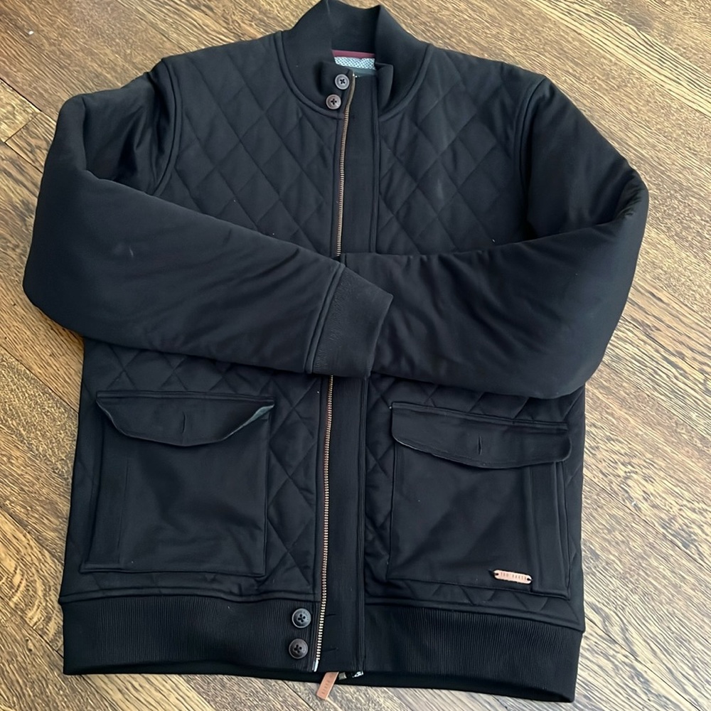 Ted Baker London Men's Cotton Blend Quilted Full Zip Field Jacket